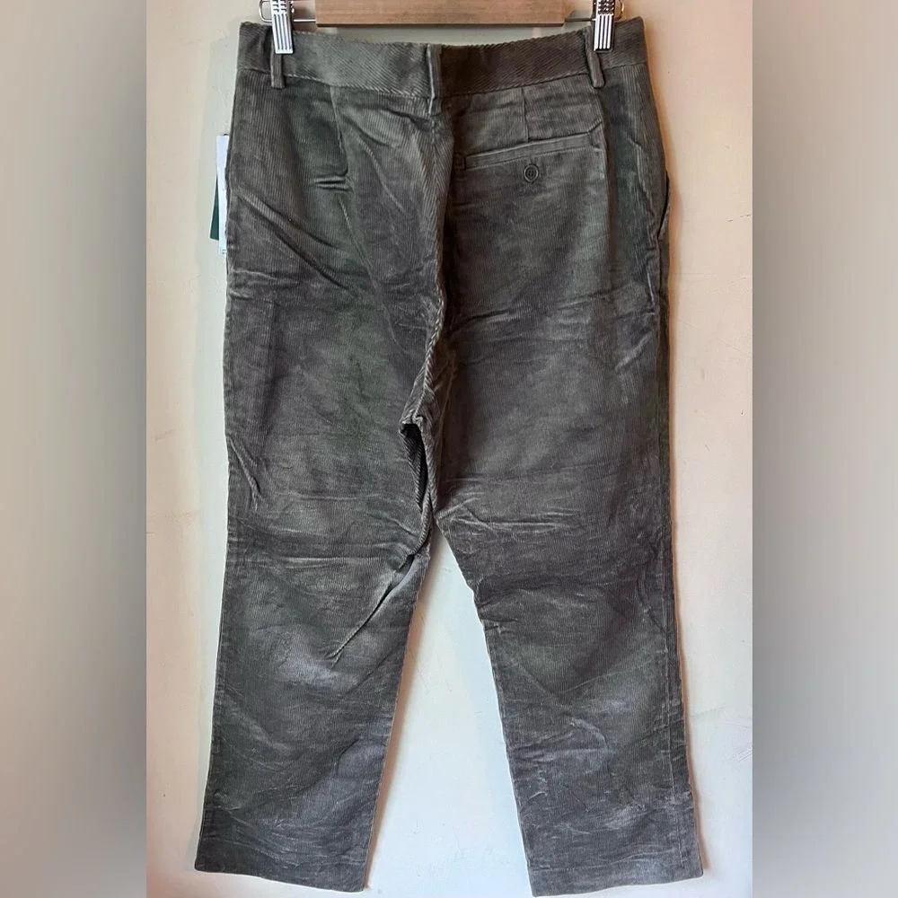 💚 Lauren Ralph Lauren Corduroy Pants Beacon Grey size 12‎ NWT